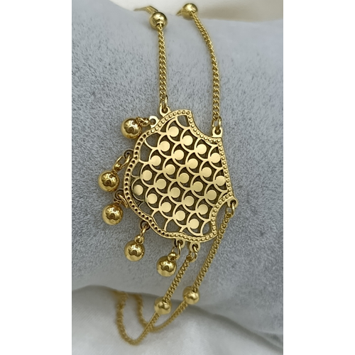 Sultan Motif Dorika Top�uklu �elik Zincir Bileklik
