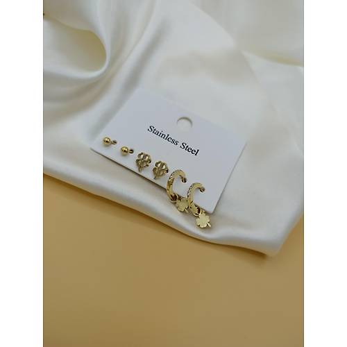 Zirkon Ta�l� Yonca ve Top�uk Model �oklu �elik K�pe