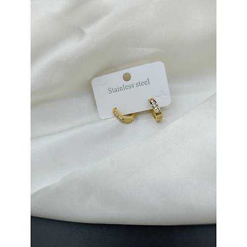 Zirkon Tal elik Oval Halka Kpe