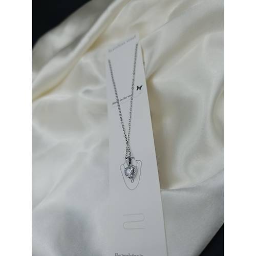 Zirkon Ta�l� Rapunzel Model �elik Kolye