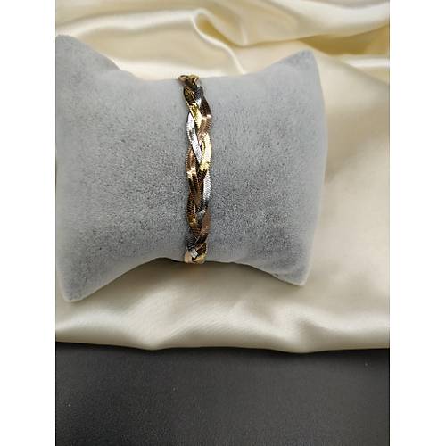 �rg�l� �talyan Yass� Gold-Rose-G�m�� �elik Bileklik