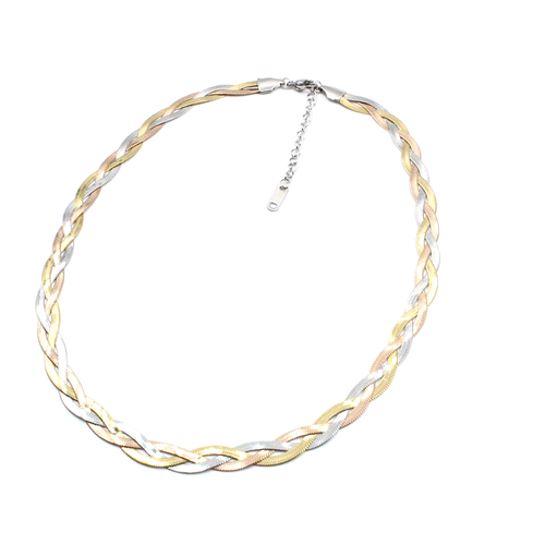 �talyan Yass� Gold-Rose-G�m�� �rg�l� �elik Kolye