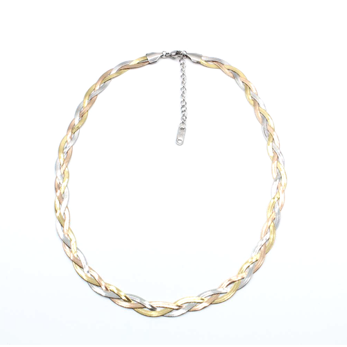 �talyan Yass� Gold-Rose-G�m�� �rg�l� �elik Kolye