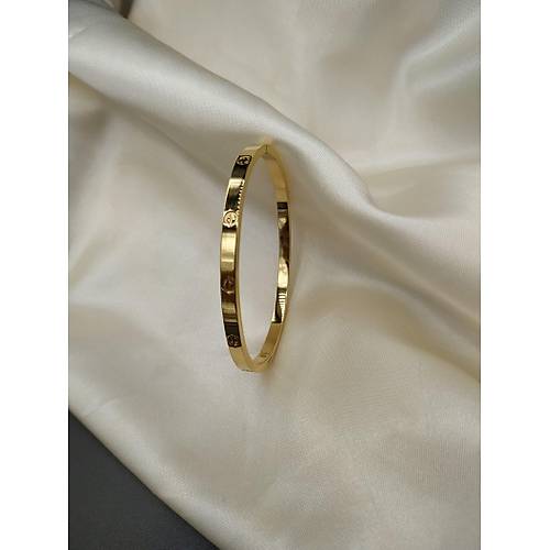 �elik Cartier Gold Bileklik - �nce Model