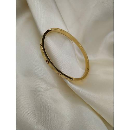 �elik Cartier Gold Bileklik - �nce Model