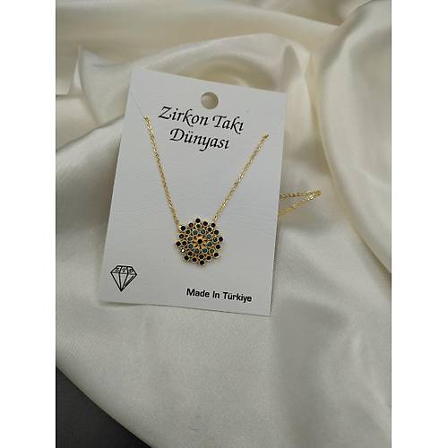 Renkli Ful Zirkon Tal Kolye - 2