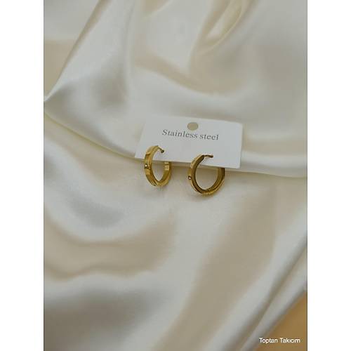 Zirkon Ta�l� �elik Cartier Halka K�pe-2