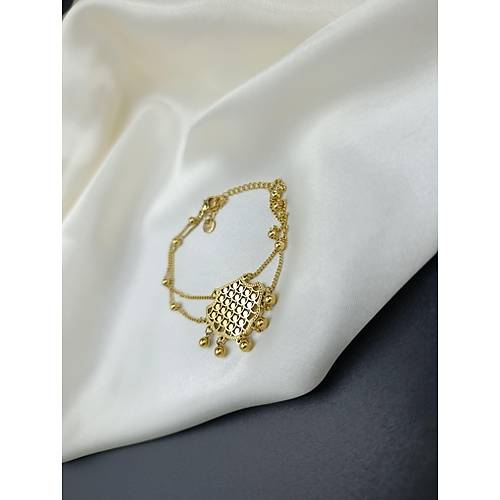 Sultan Motif Dorika Top�uklu �elik Zincir Bileklik