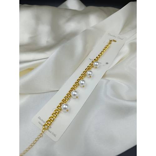 B�y�k �nci Detayl� �elik Zincir Bileklik