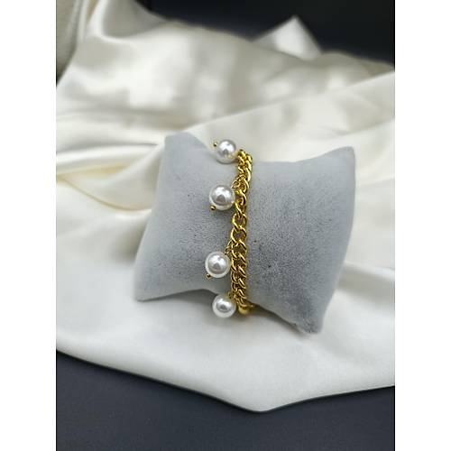 B�y�k �nci Detayl� �elik Zincir Bileklik