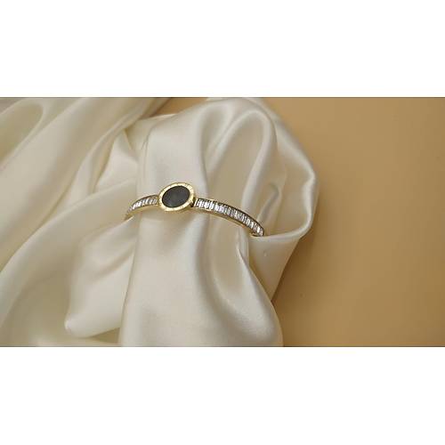 Zirkon Sra Tal Roma Rakaml Bvlgari elik Kelepe Bileklik