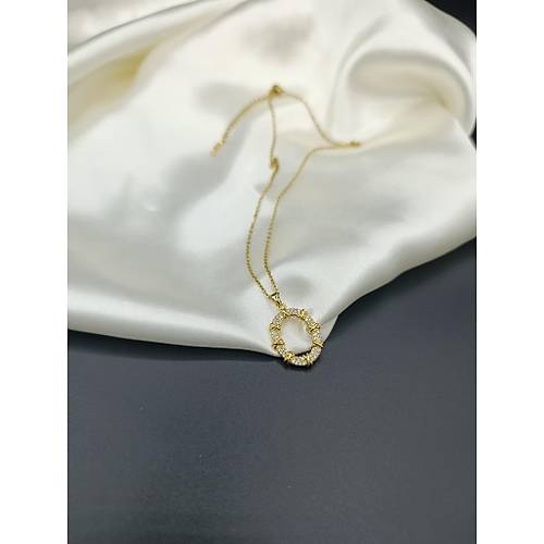 Zirkon Baget Ta�l� Elips �elik Kolye