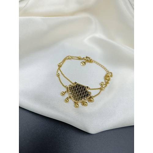 Sultan Motif Dorika Top�uklu �elik Zincir Bileklik