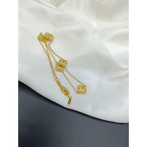 Gold Model Van Cleef Yonca elik Kolye