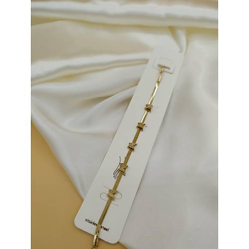 Kelebekli �elik �talyan Yass� Bileklik