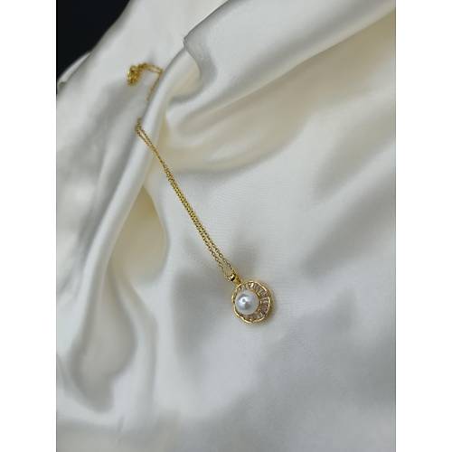 Zirkon Ta�l� G�ne� Model �ncili �elik Kolye