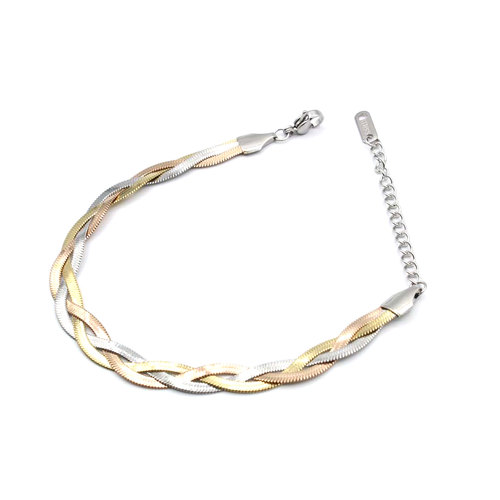 �rg�l� �talyan Yass� Gold-Rose-G�m�� �elik Bileklik