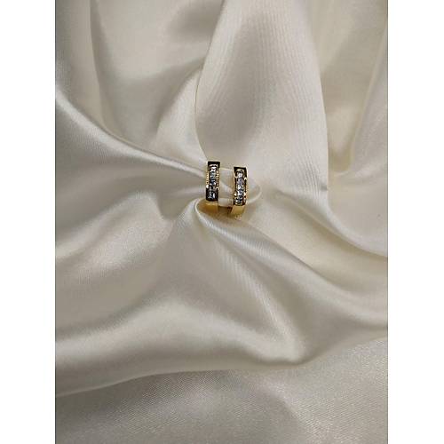 Zirkon Tal elik Oval Halka Kpe