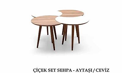 �i�ek Set Sehpa-Ayta��/Ceviz