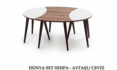 D�nya Set Sehpa-Ayta��/Ceviz