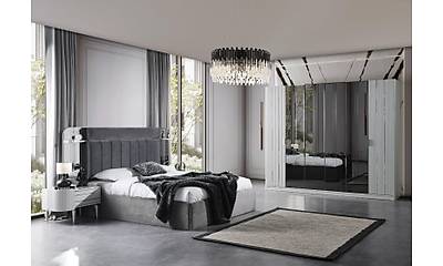 Karya Sis Gri Yatak Odası