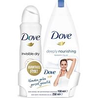 Dove Invisible Dry Kadn Deodorant Sprey 150 ml + Du Jeli 250 ml