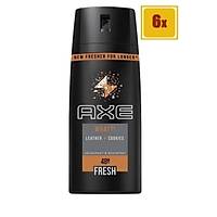 Axe Deodorant Sprey Leather Cookies 150 Ml 6'l Set
