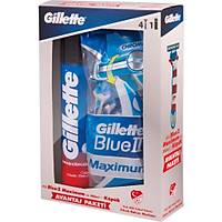 Gillette Blue2 Milli Takım Özel Paketi 4'lü Tıraş Bıçağı + 200 ml Tıraş Köpüğü