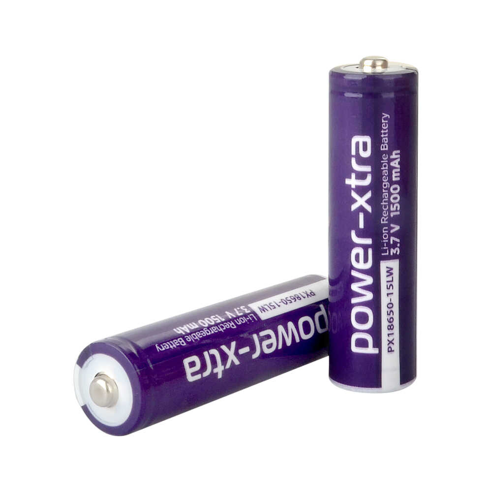 Power-Xtra PX18650-15LW 3.7V 1500mAh Li-ion Şarjlı Pil - Kutup Başlı - 0.5C