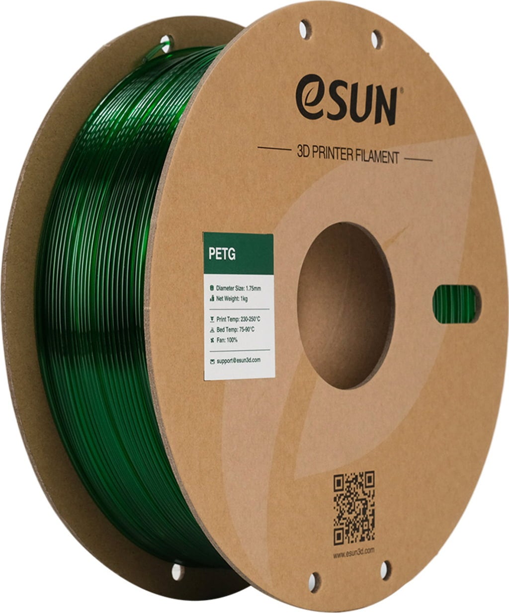 eSUN PETG Yarı Saydam Yeşil (Translucent Green)  Filament