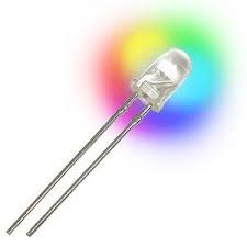 5 mm Şeffaf 2 Bacaklı RGB Led