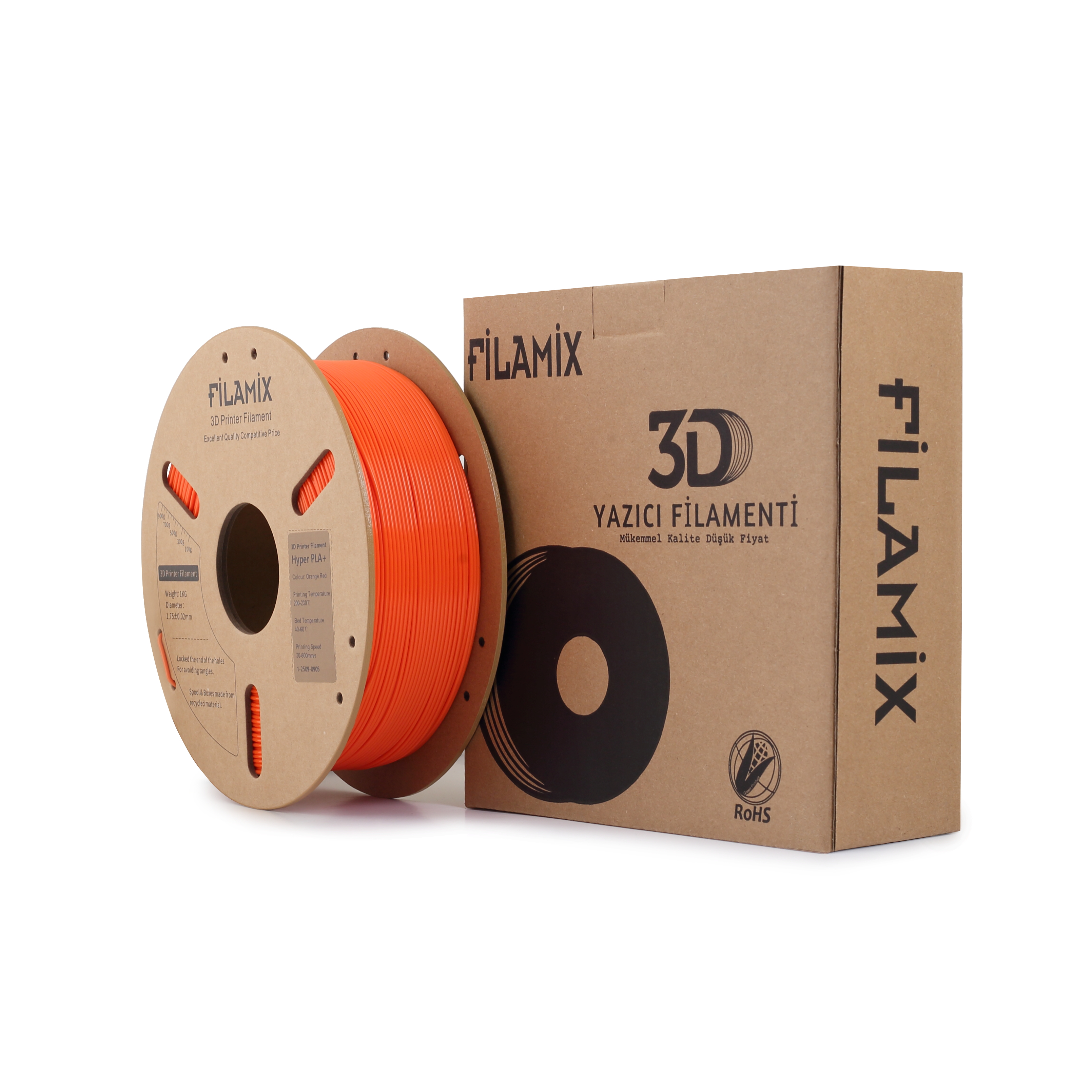 Filamix Hyper PLA+ Turuncumsu Kırmızı ( Orange Red )