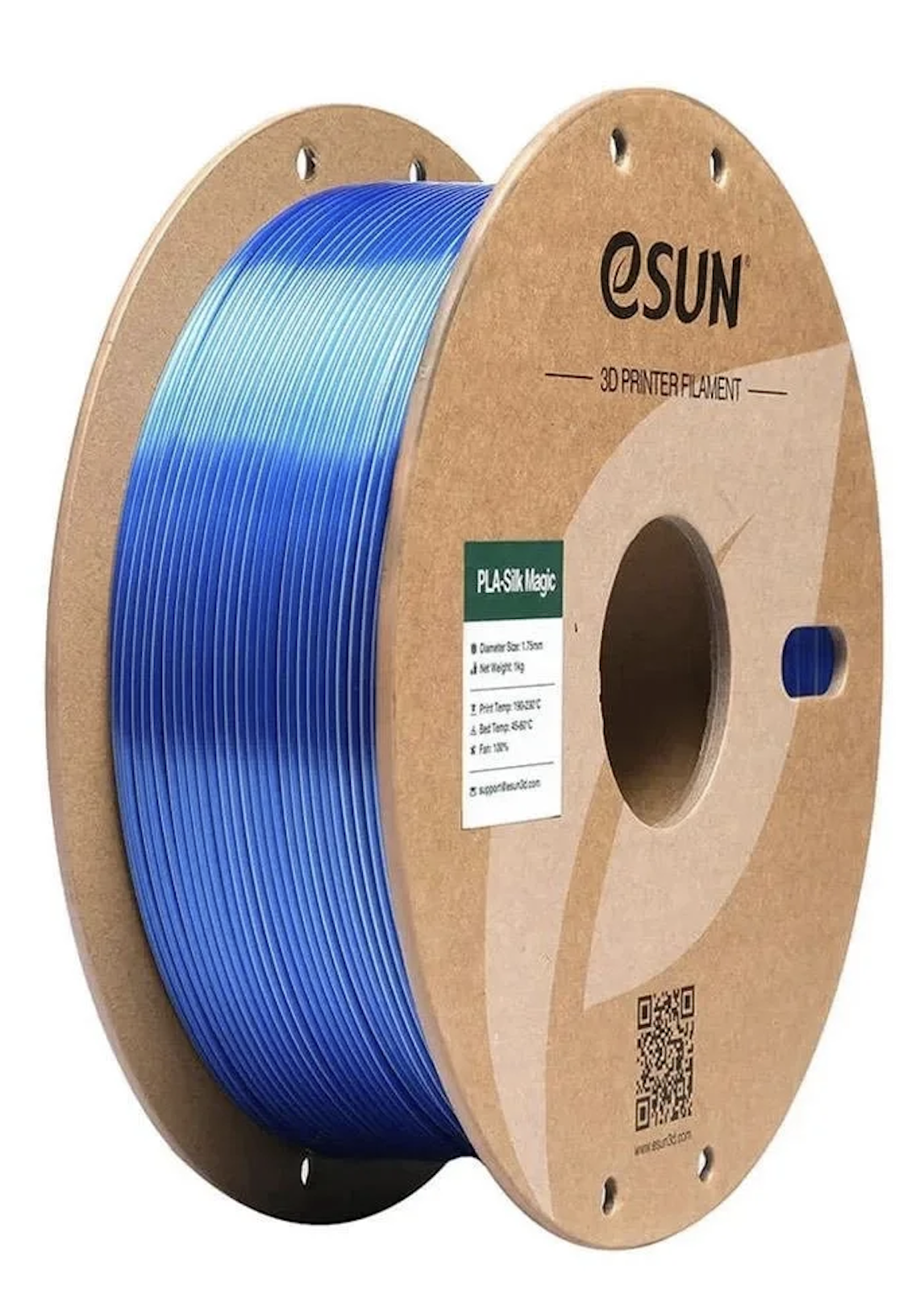 eSUN PLA-Silk Mystic Filament Blue-Silver