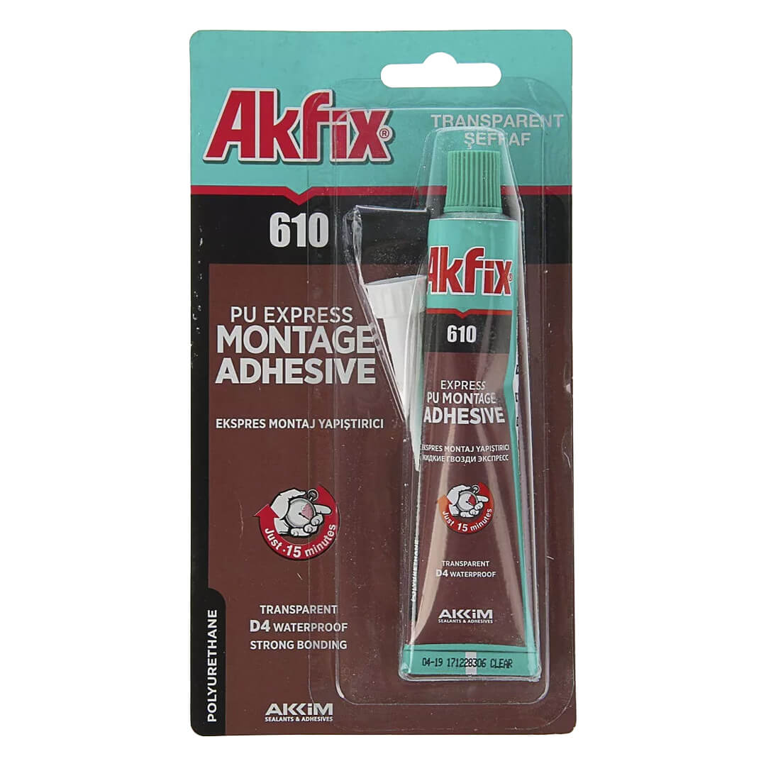 Akfix 610 Şeffaf Ekspres Montaj Yapıştırıcı 50ML Tüp