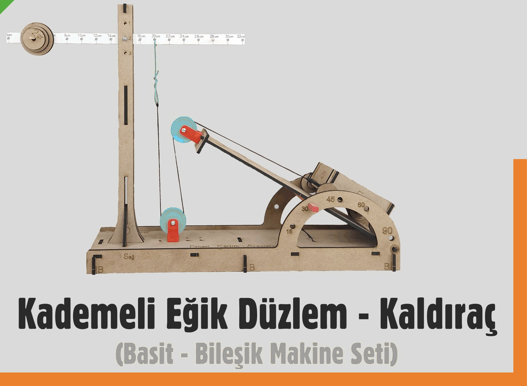 Kademeli Eğik Düzlem ve Kaldıraç Deney Seti
