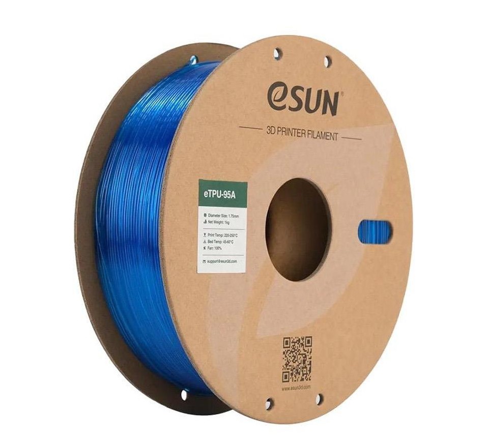 eSUN TPU-95A Yarı Saydam Blue ( Translucent Blue) Filament