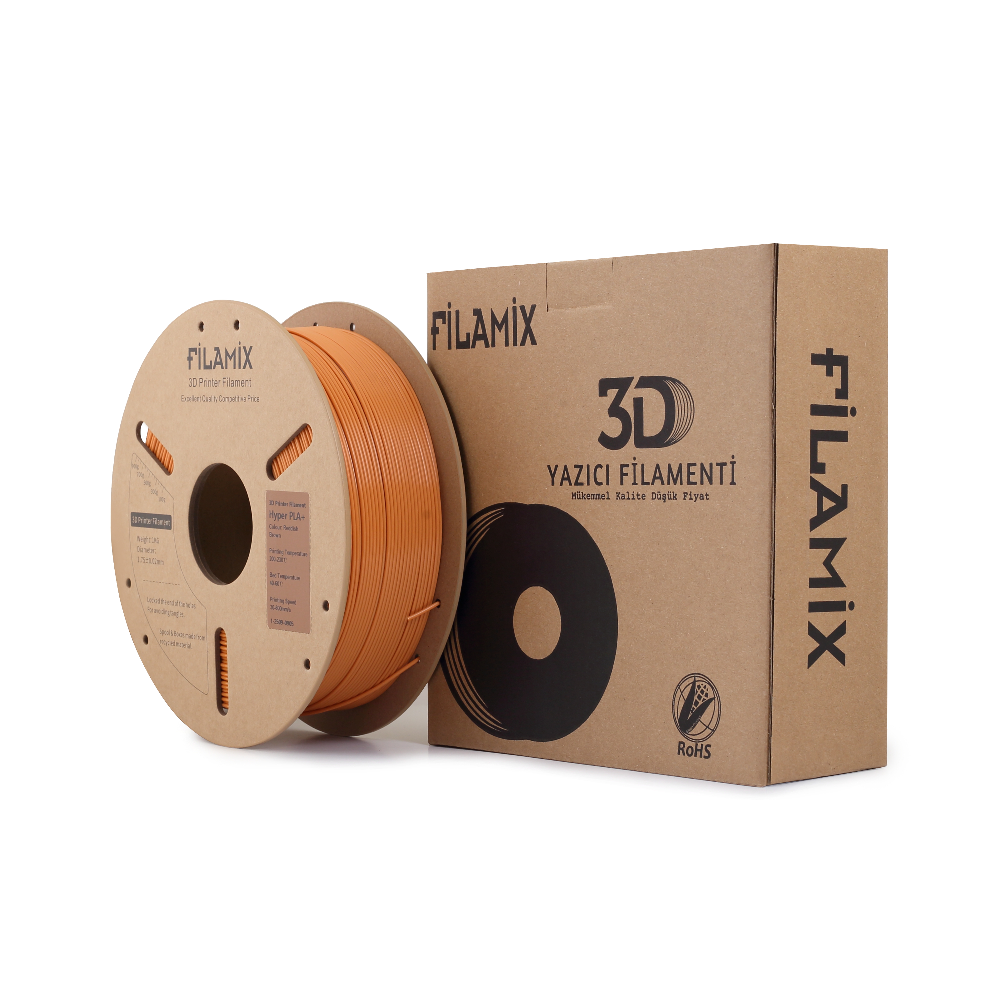 Filamix Hyper PLA+ Kırmızımsı Kahverengi ( Reddish Brown )