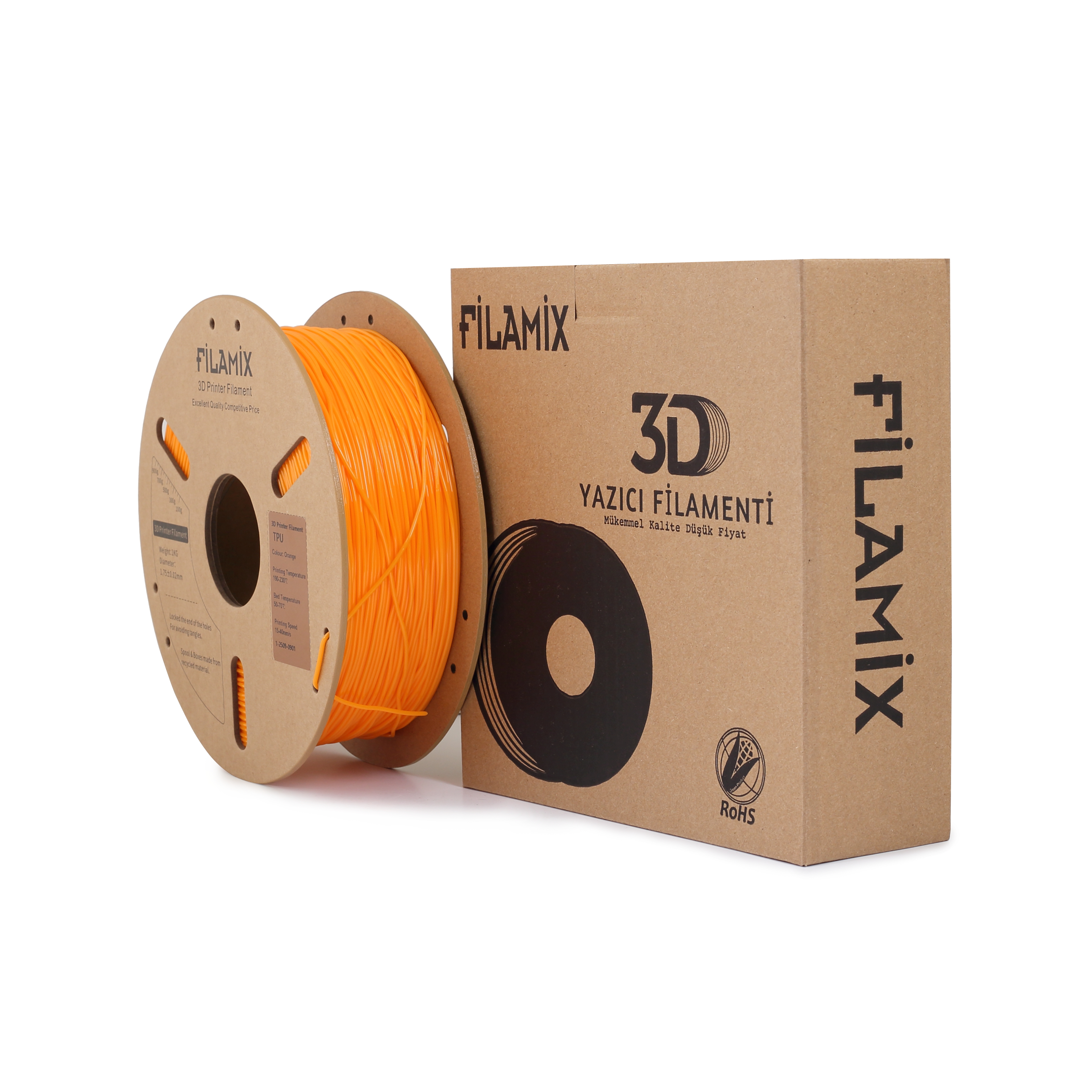 Filamix TPU 95A Turuncu ( Orange ) Filament