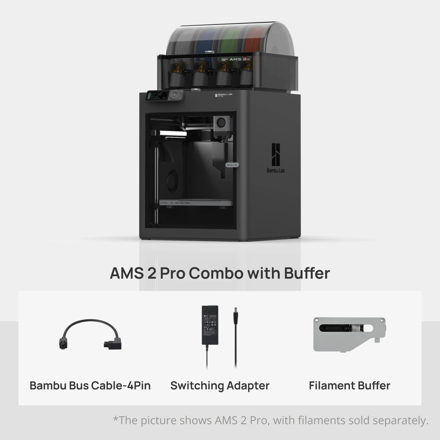 Bambu Lab P1S AMS 2 Pro Combo 3D Printer with Buffer