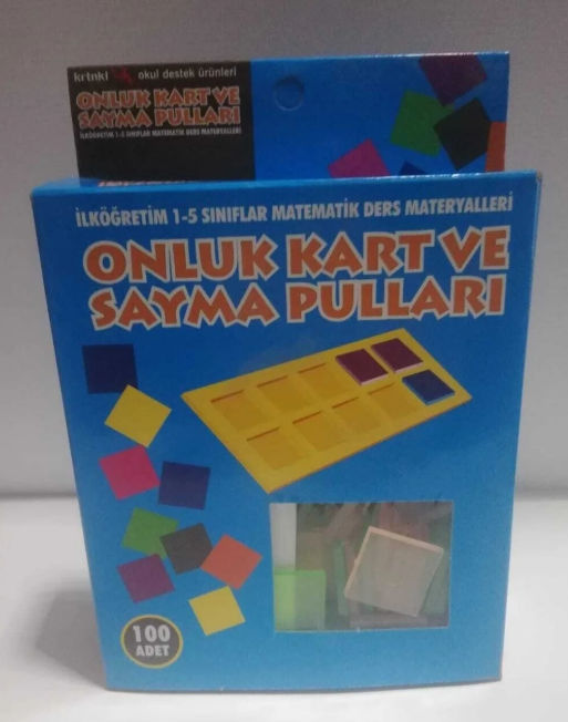 Onluk Kart Ve Sayma Pulları 100 Adet (ilköğretim 1-5 Sınıf Matematik Ders Materyalleri)