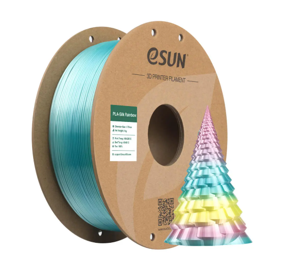 eSUN Silk PLA 3D Printer Filament Gökkuşağı C ( Rainbow C )