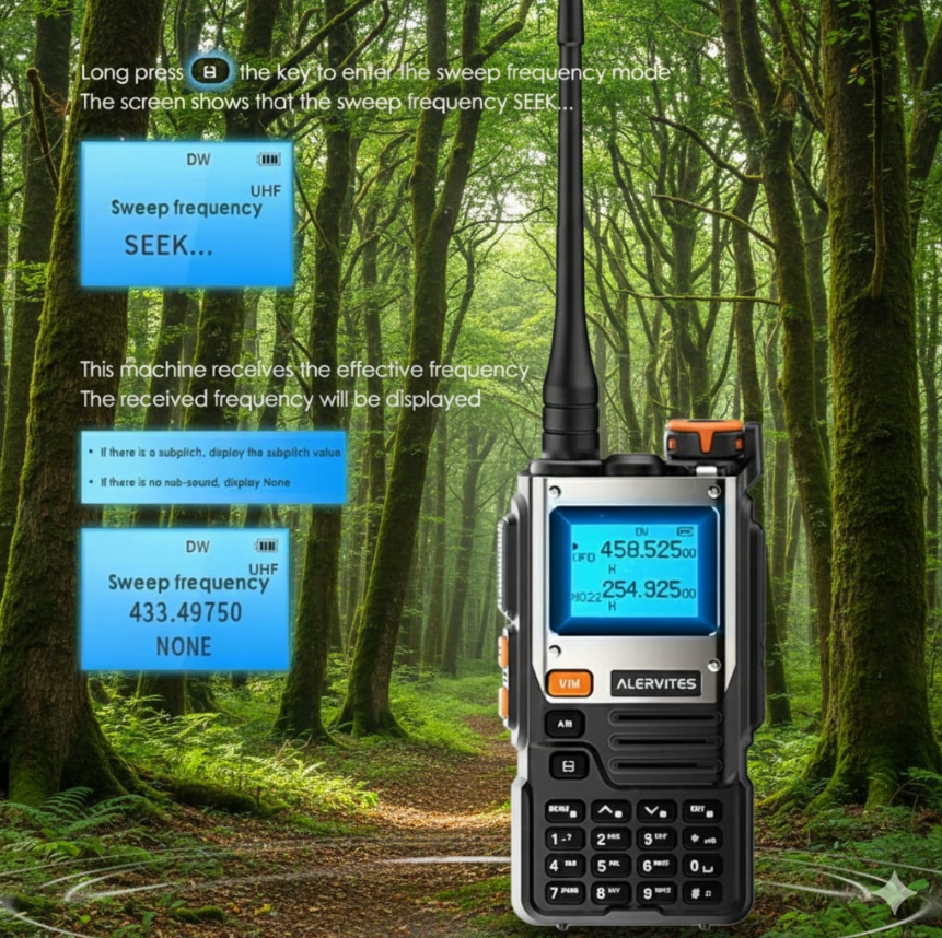 Alervites K61 Quad Band Telsiz | Çok Bantlı Profesyonel El Telsizi
