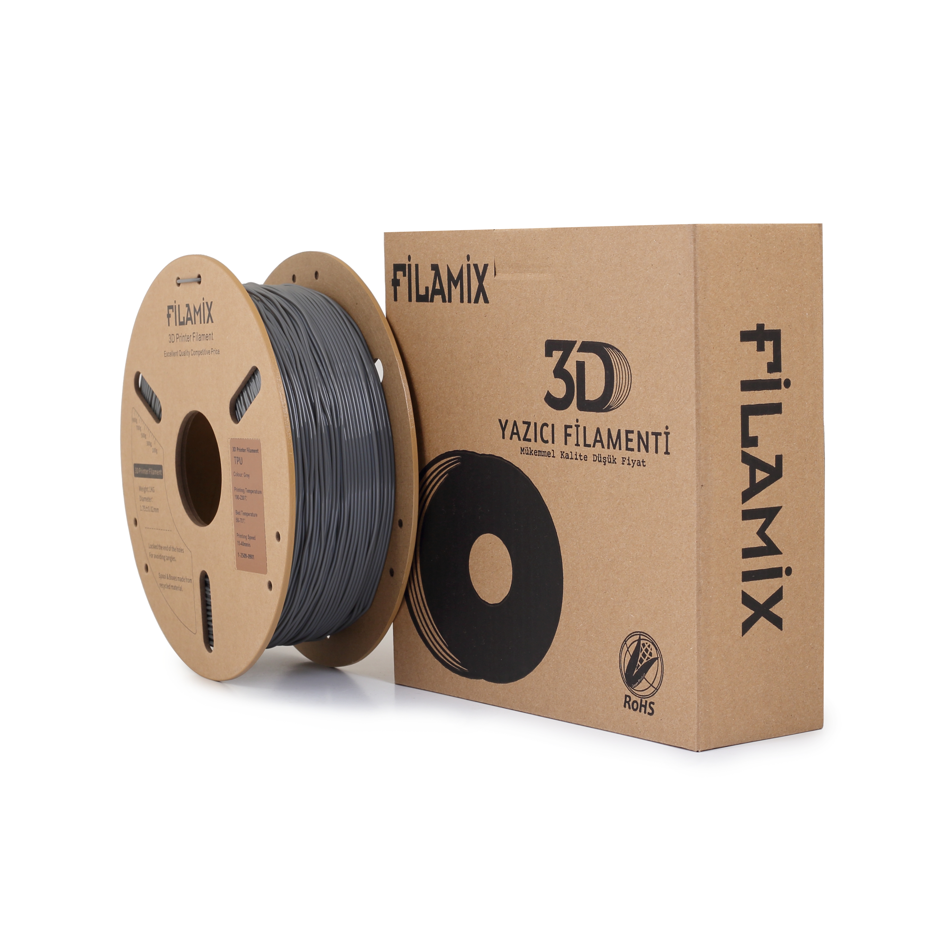 Filamix TPU 95A Gri (Grey) Filament