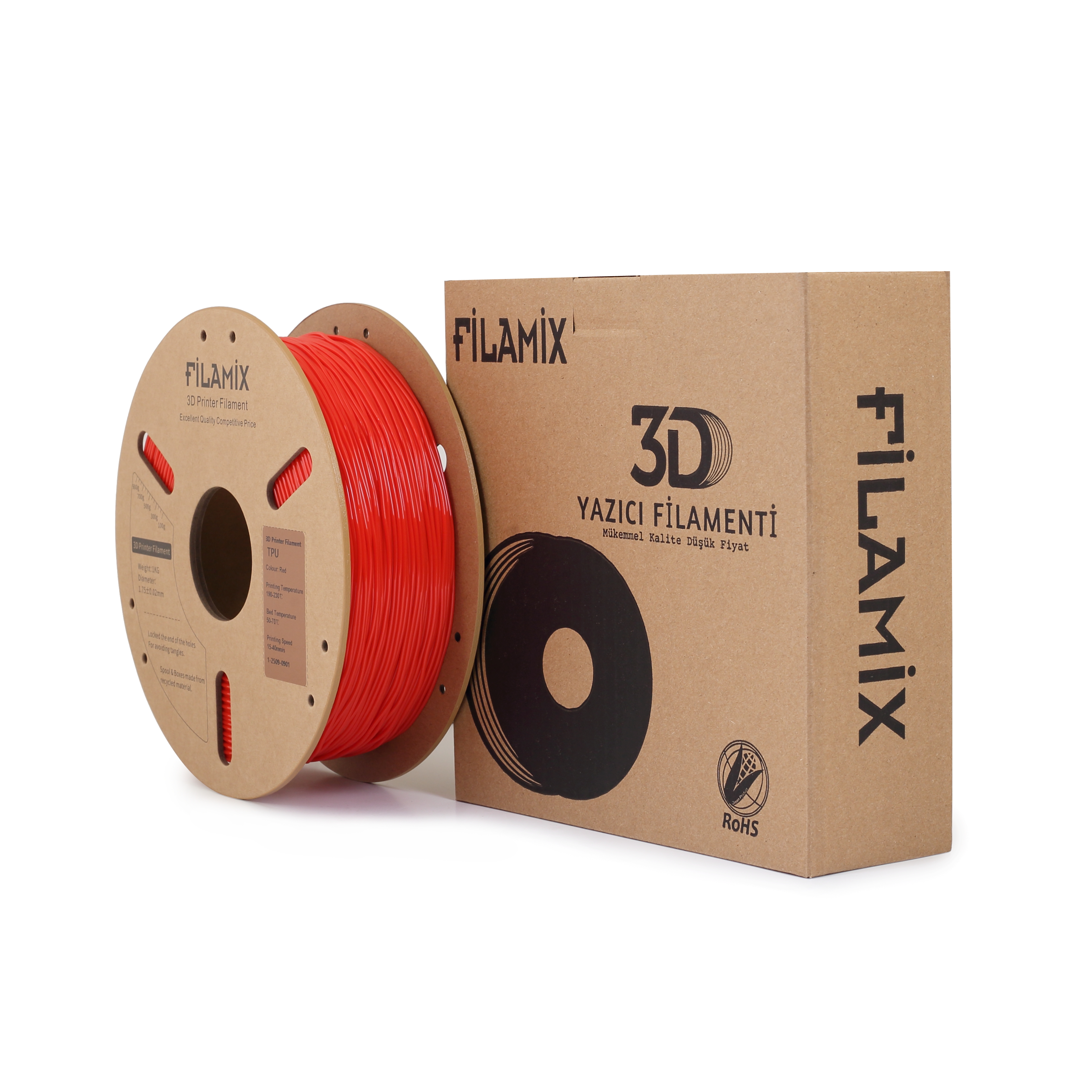 Filamix TPU 95A Kırmızı ( Red ) Filament