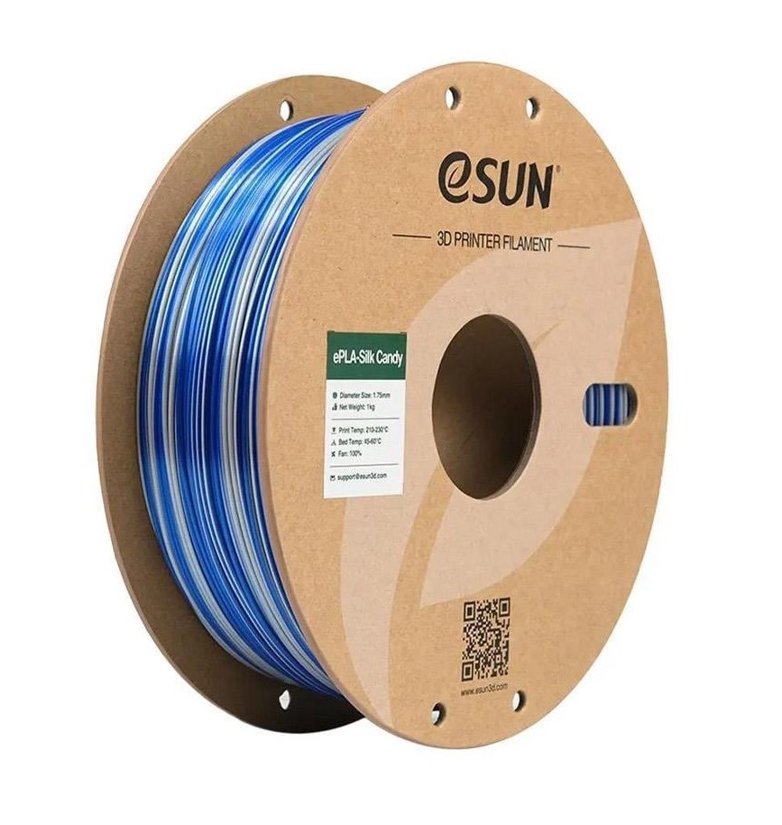 eSUN PLA Silk Candy Silver Blue 1.75mm