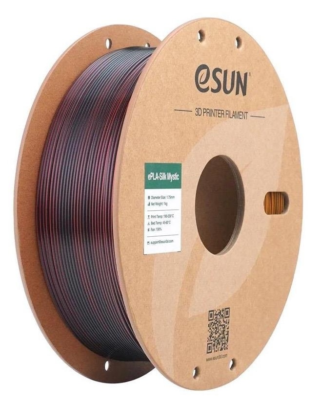 eSUN PLA-Silk Mystic Filament Black-Red-Gold
