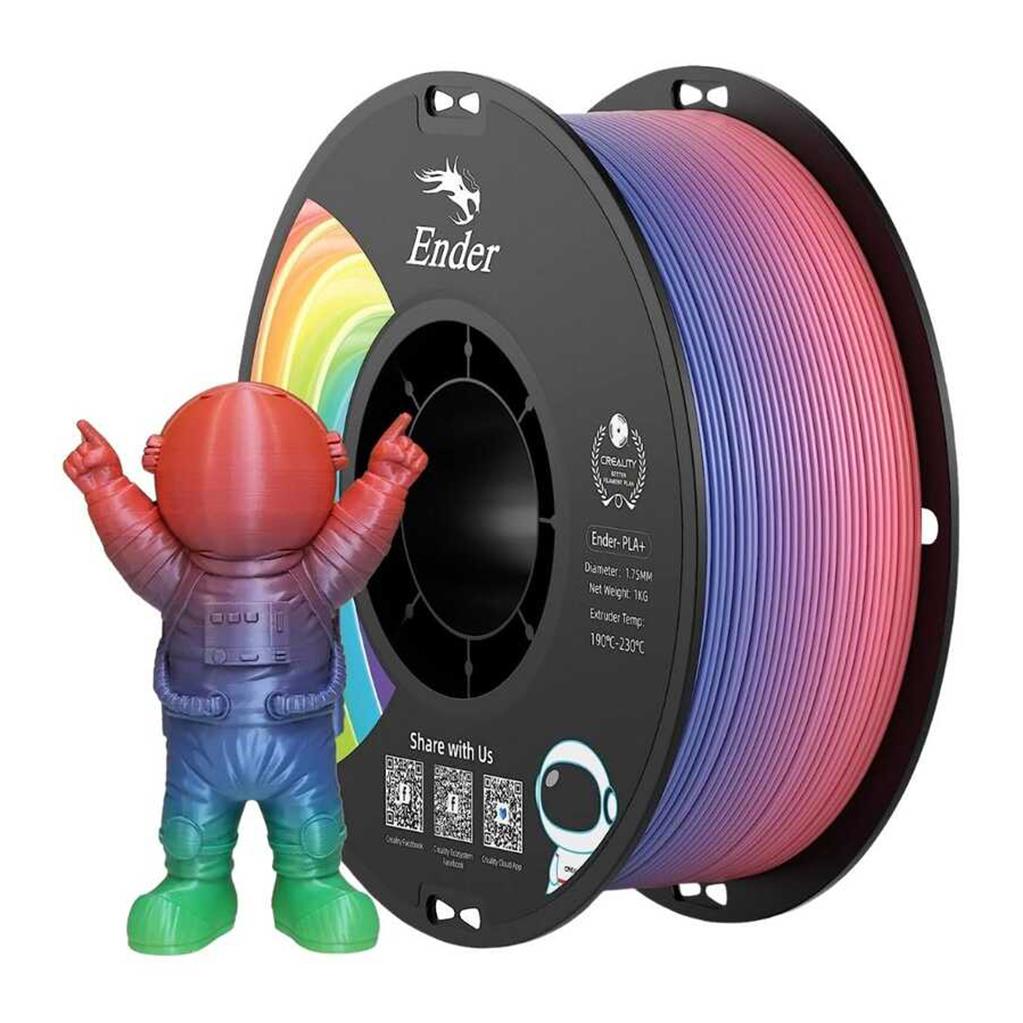 Creality Ender PLA+ Filament ( Gökkuşağı ) Rainbow 1.75mm 1kg