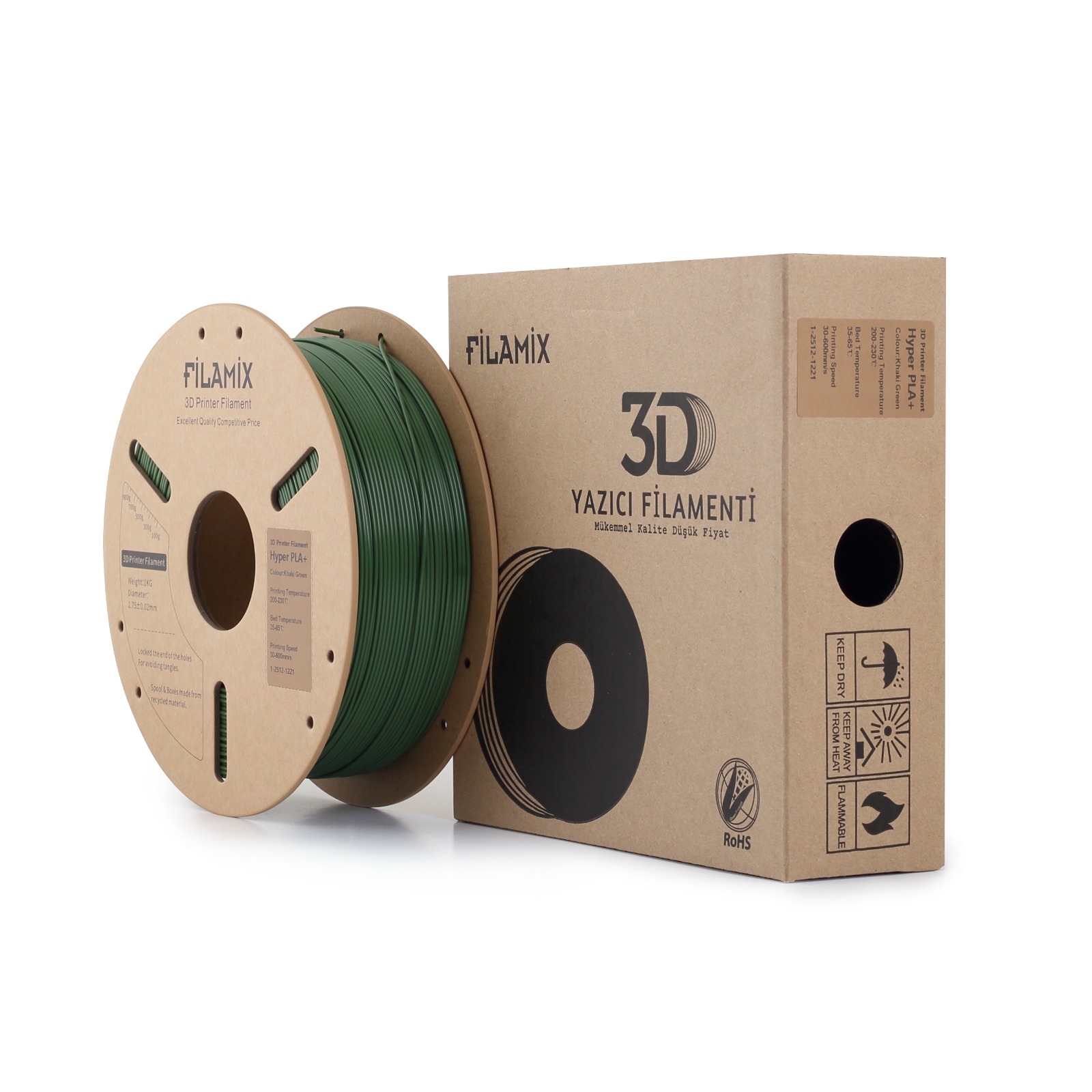 Filamix Hyper PLA+ Haki Yeşili ( Khaki Green )