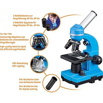 Bresser Junior Biolux SEL 40-1600x Mikroskop Mavi