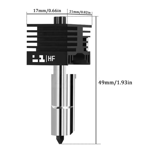 Bambu Lab H2D-H2S-H2C-P2S-A1-A1 Mini Y�ksek Ak��l� Sertle�le�tirilmi� �elik Mekanik Hotend Kiti-0.8mm